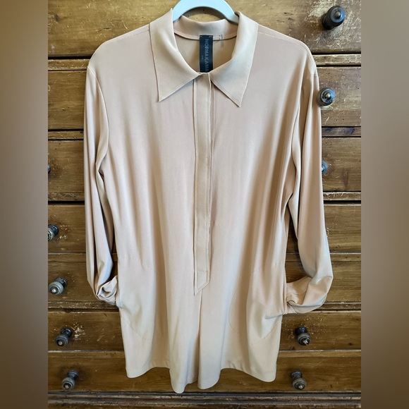 Norma Kamali Tan Romper - Size S 36 - Picture 2 of 8